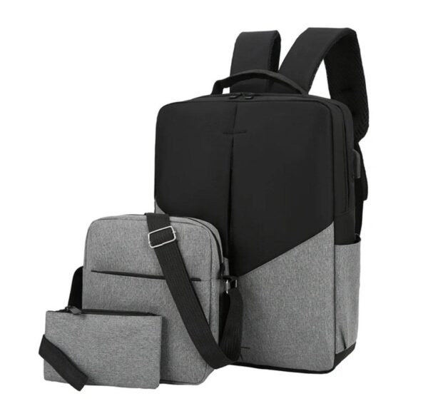 Lot 3-en-1 Sac à Dos Multi-fonctions – Sac Bandoulière & Pochette